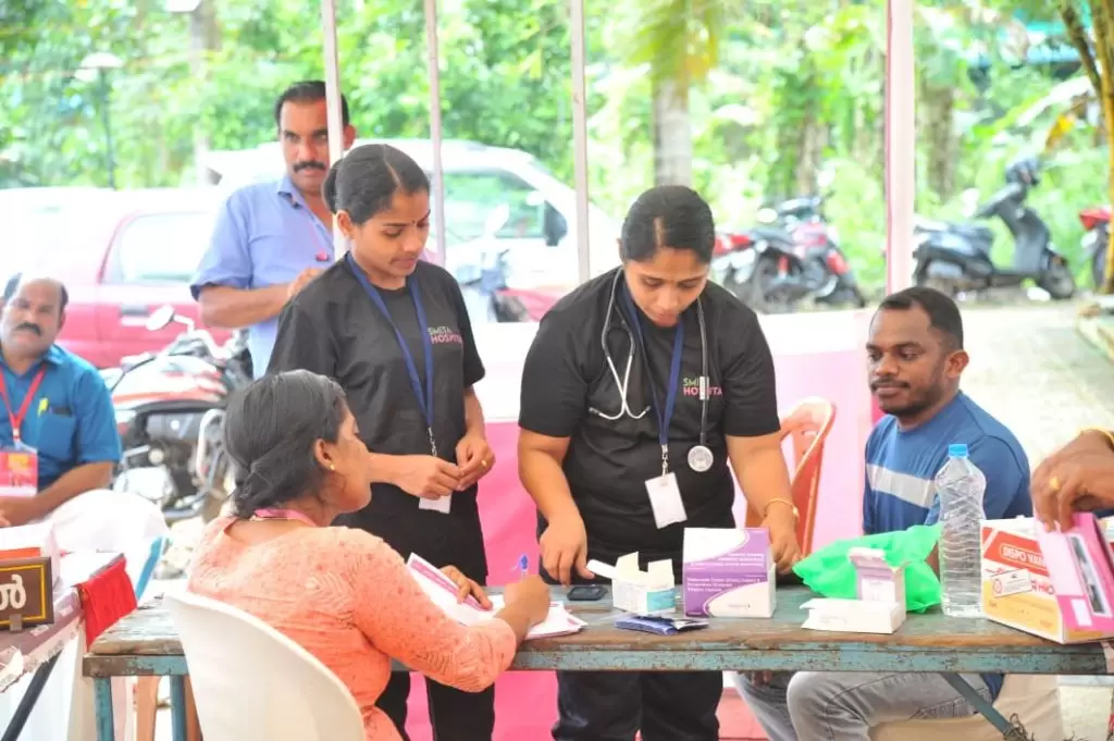 Medical kiosk at sheron cultural center.